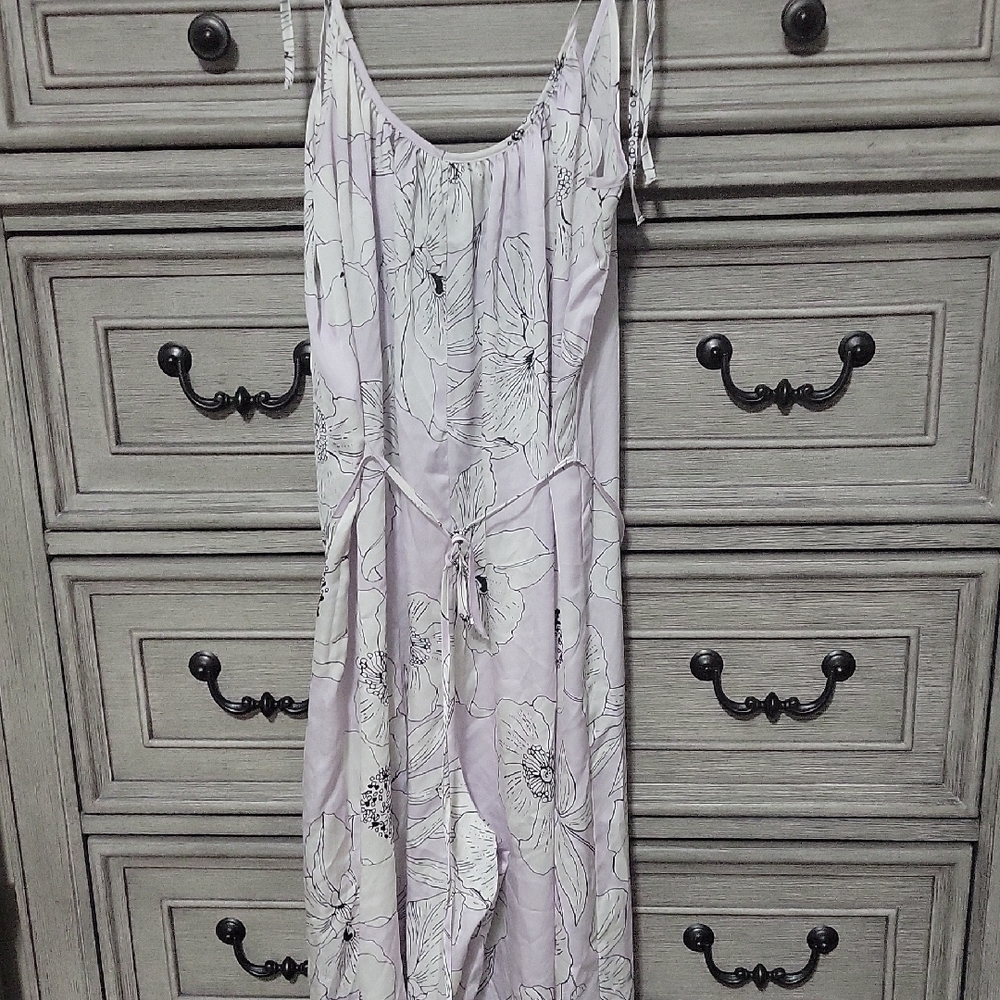 Victoria's Secret Lilac Floral Satin Jumpsuit. Like New!!